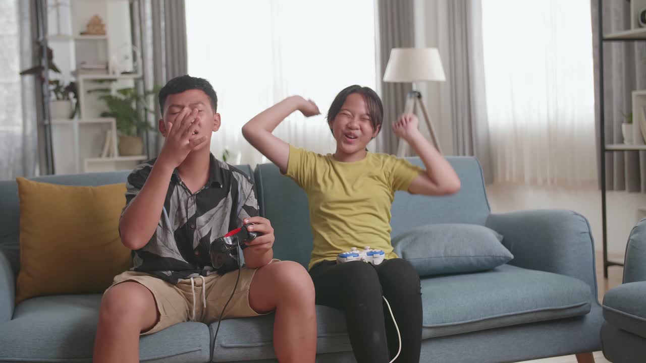 Siblings Playing Video Games