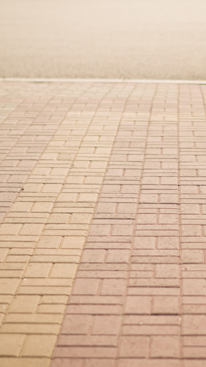 Casual female strolling across vibrant city square, Relaxed lady exploring lively urban marketplace on foot, Woman leisurely wandering along bustling city roads and bright public squares