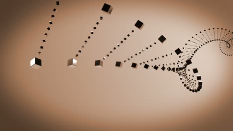 giro abstracto de renderización en 3d bucle formas cúbicas fondo