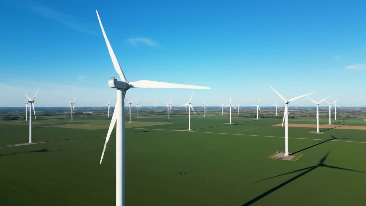 Wind Turbines in a Green Field