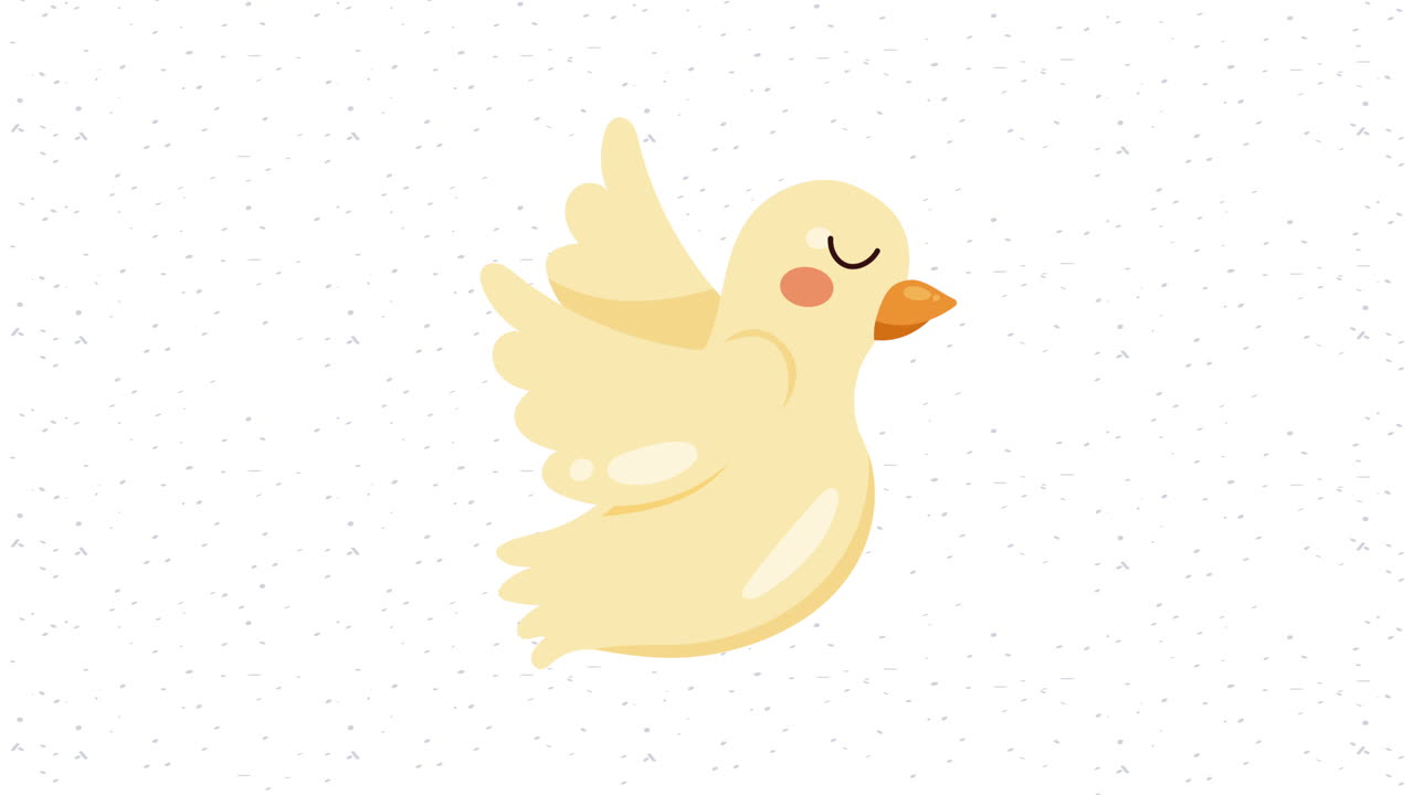 la belleza de la paloma de la paz volando animación