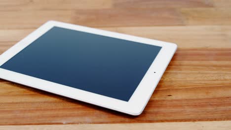 close-up of digital tablet