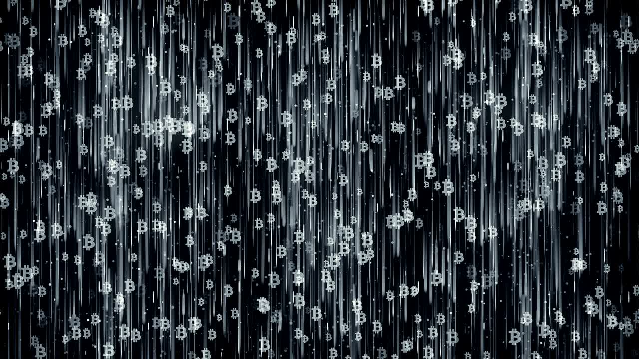 Bitcoin Mining Dark Background