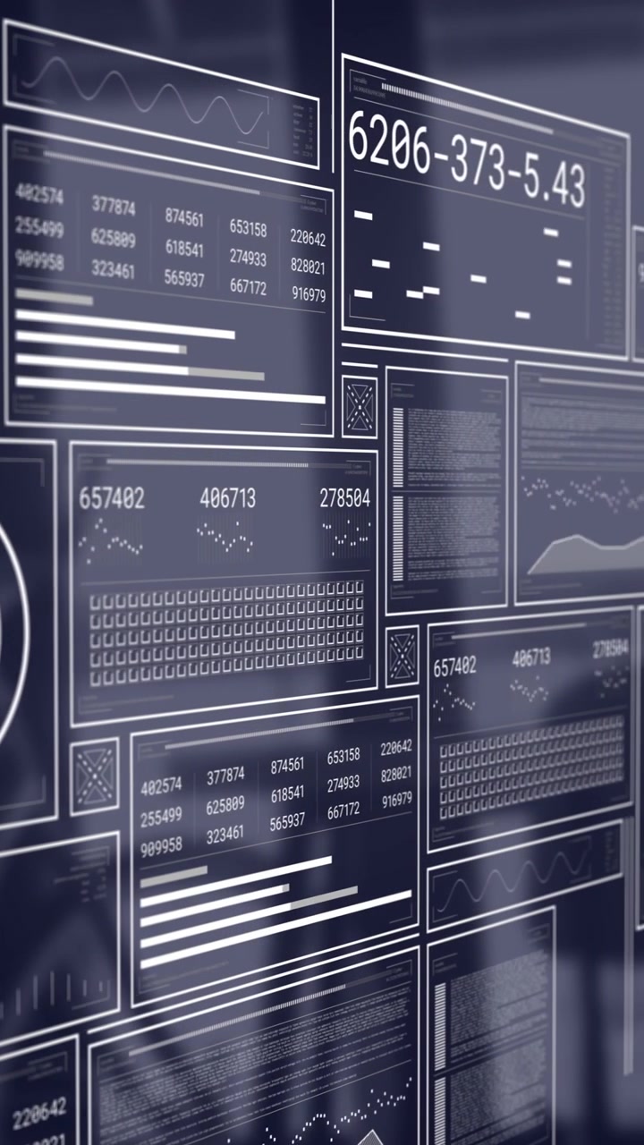 Animasjon av behandling av finansielle data over kontor