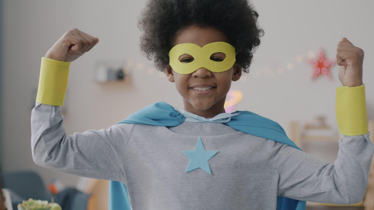 Child Dressed as Superhero