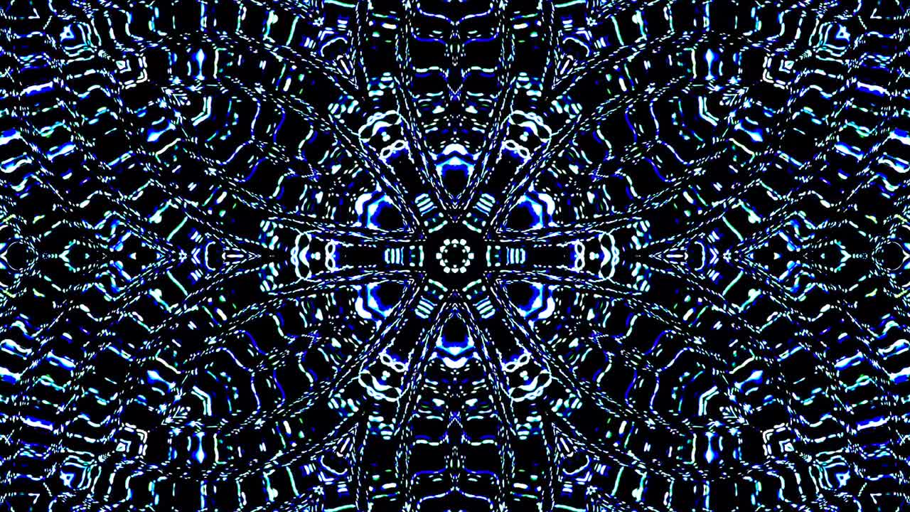 Beautiful abstract kaleidoscope that shines, a radiant light that regulates the subtle movements