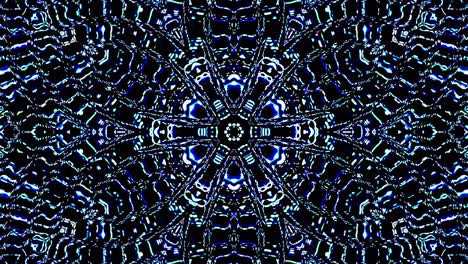Beautiful abstract kaleidoscope that shines, a radiant light that regulates the subtle movements