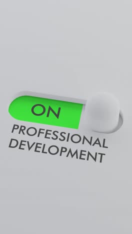 switching on the professional development switch vertical video