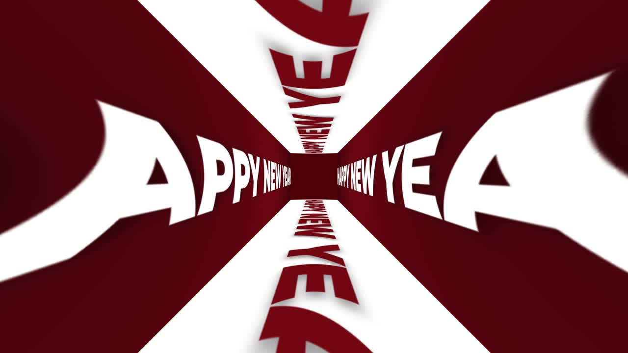 feliz año nuevo, bucle de túnel.