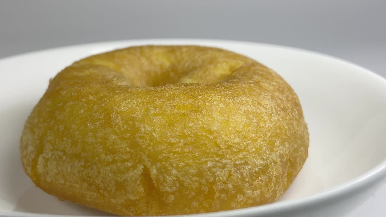 donut pequeño, video en primer plano