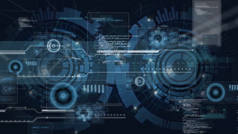 animación del procesamiento de datos a través del escaneo de visores