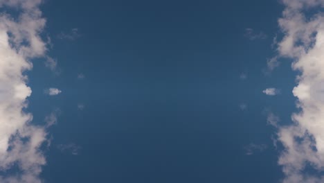 white clouds on blue sky - kaleidoscope 4k timelapse footage.