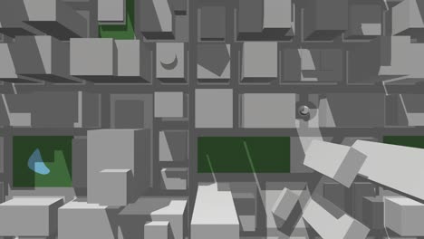 mapa de la ciudad en 3d.