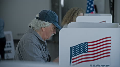 voting at a polling place