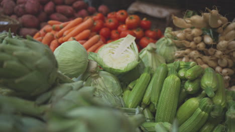 fresh fruit and vegetables at local market close up of vendor hands, inflation crisis economy food concept