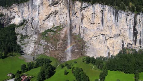 at almost 300 meters high, this waterfall is the highest free-falling waterfall in switzerland