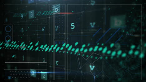 animation of data processing over security warning