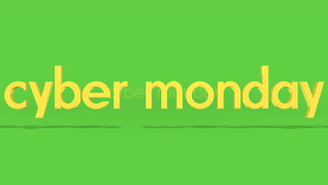 Rollender-Cyber-Monday-Text-Auf-Frischem-Grünen-Farbverlauf