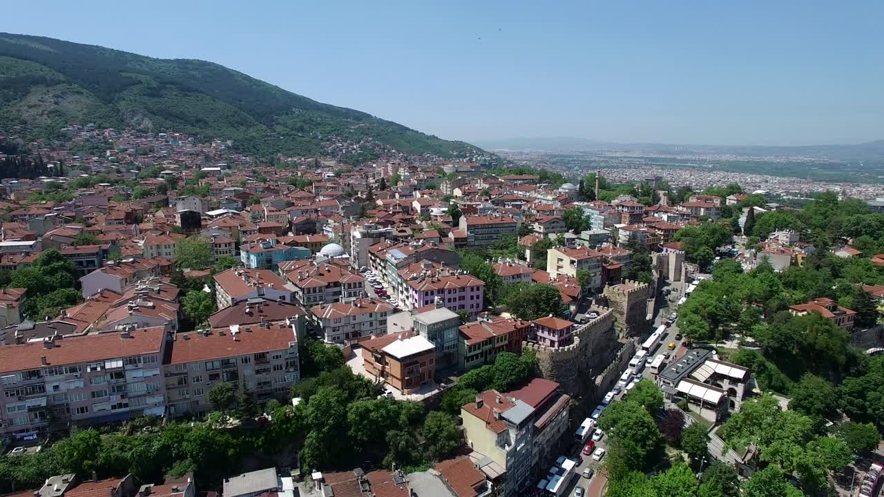 ciudad de bursa y mezquita de ulu, turquía