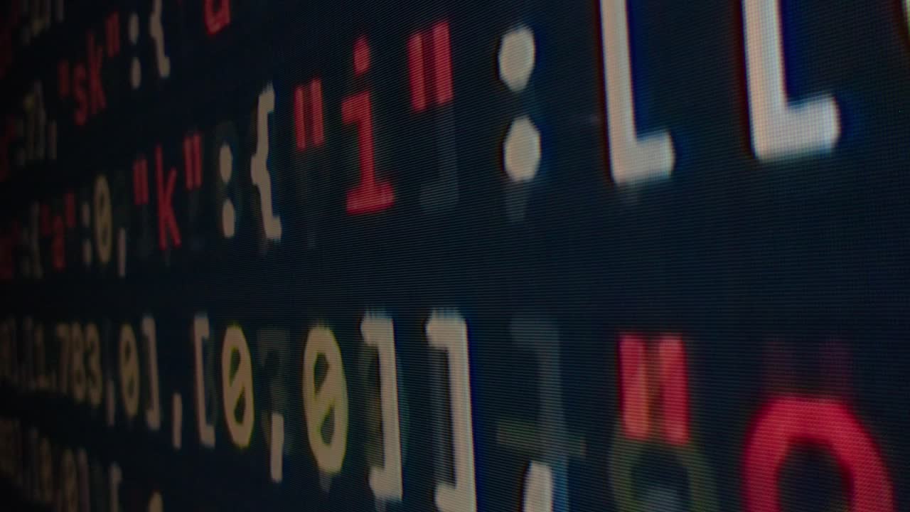 primer plano del código informático en una pantalla