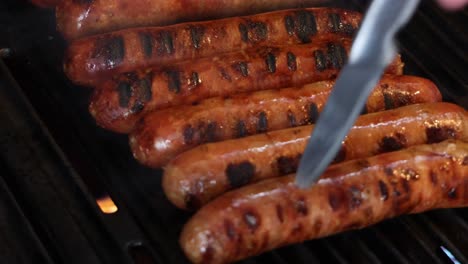 grilled sausages on a grill