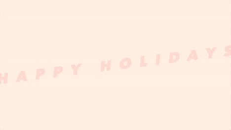 radiant red happy holidays on a white minimalist gradient