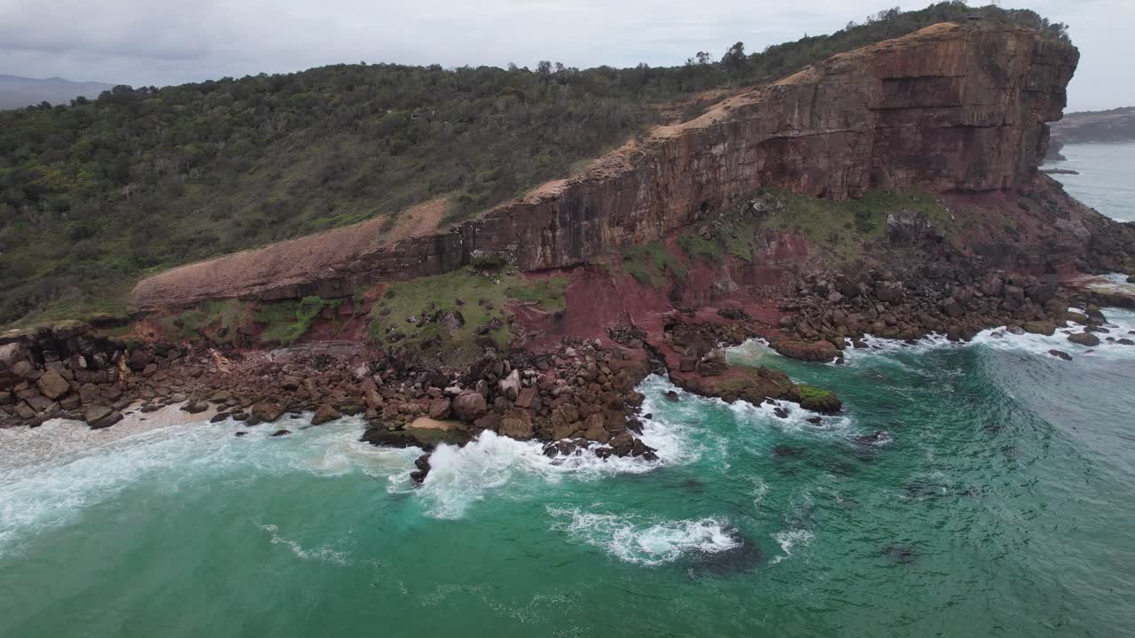 Aerial View Of Camden Head And Its Rocky Shoreline In KATTANG Nature Reserve, NSW, Australia.