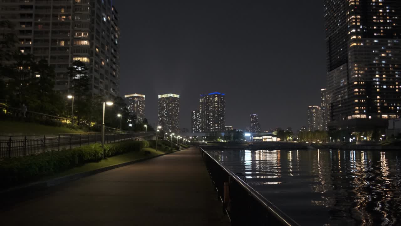 도쿄 도요수 구루리 공원 야간 전망 2022년 6월