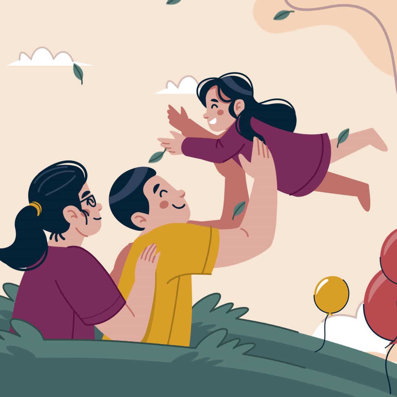 Happy Family Spending Time Together