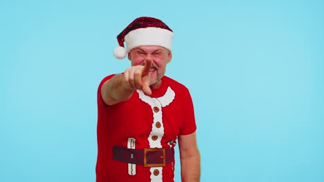 countdown to christmas holiday celebration man counting in reverse order from five to one dancing