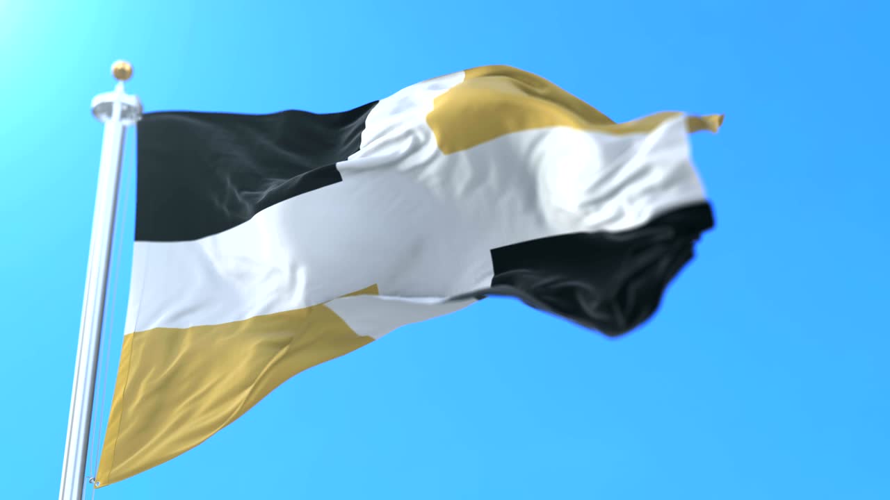 bandera de la ciudad de lewis en la provincia canadiense de quebec, canadá.