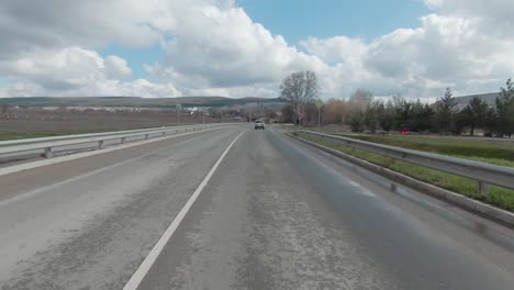 highway bridge and tunnel overpass in rural area