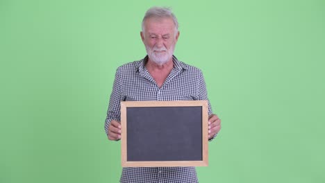handsome senior bearded man