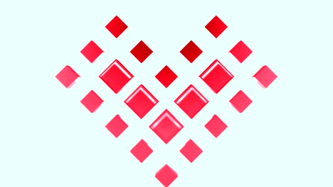 red heart pixel art