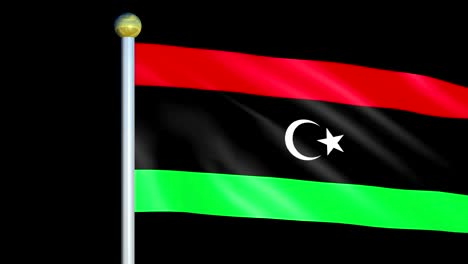 large looping animated flag of libya