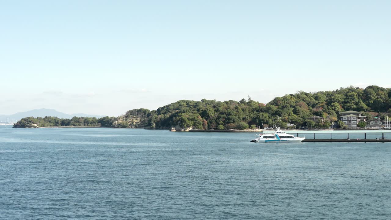 The picturesque landscapes of Itsukushima Island combine coastal serenity and cultural elegance in Hiroshima, Japan.