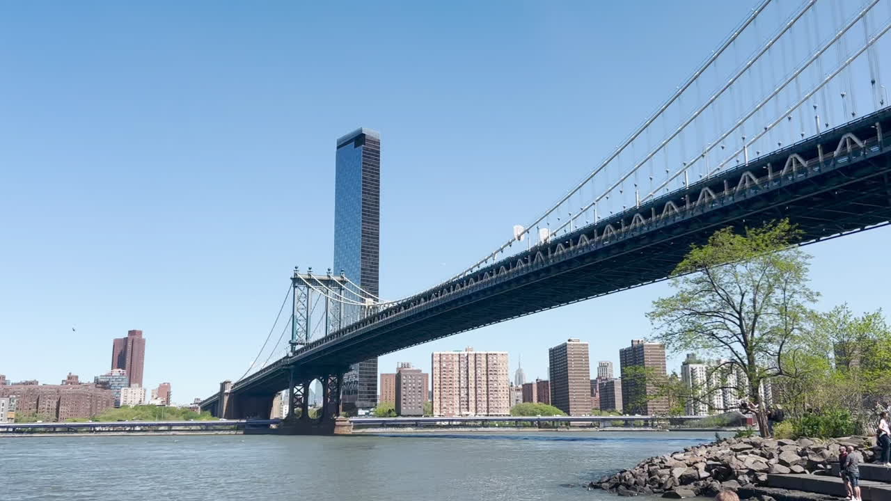 Brooklyn Bridge over East River New York