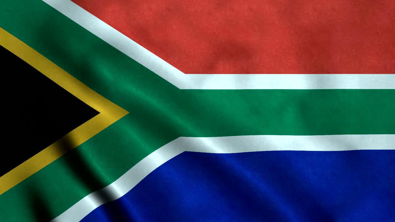 4K Seamless Loopable Flag of South Africa