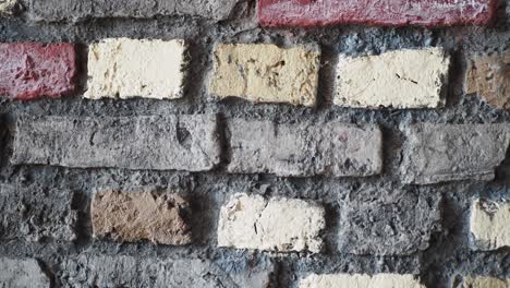 close-up of a red brick wall