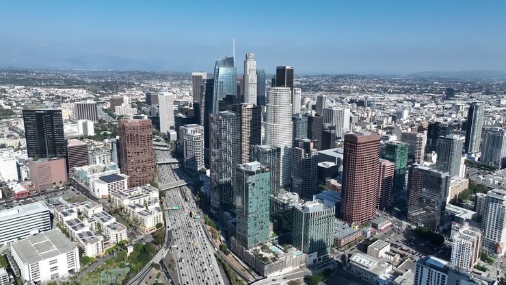 Corporate Buildings At Los Angeles In California United States