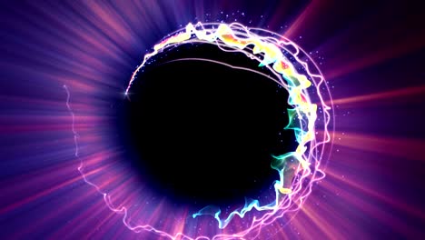 las partículas mágicas anillo fondo abstracto, animación, renderización, bucle