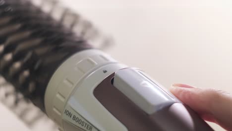 closeup of a hair dryer brush