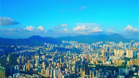 Time-lapse-beautiful-architecture-building-of-hong-kong-cityscape