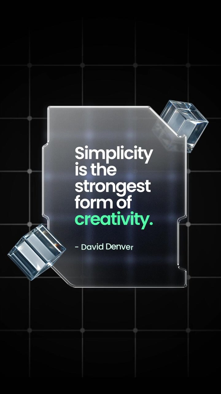Motivational Quote Social Media Story Animation Template with Modern Glass Typography and Inspirational Growth Mindset Design