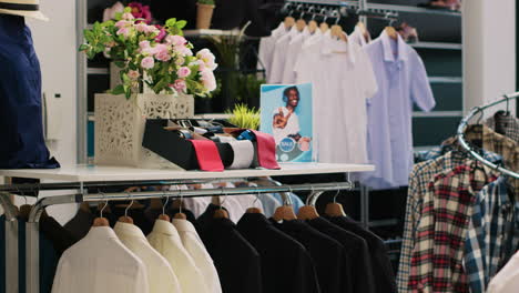 empty clothing store with merchandise