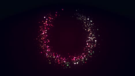 glowing particle ring, 4k abstract background