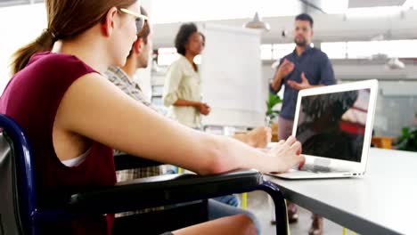 business executives discussing during meeting