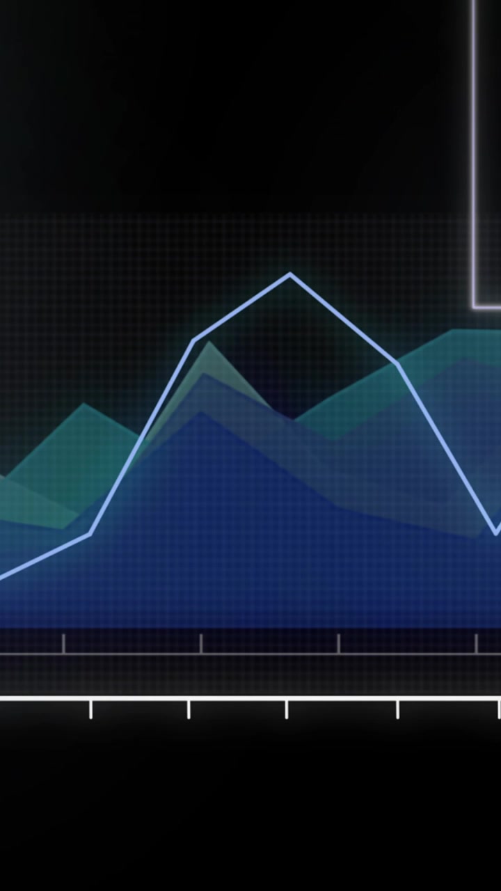 Animation of light trails over data processing on black background