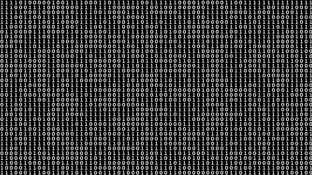 Binary code digits and black background, Concept of metaverse, digital age. Algorithm binary, big data, decryption and encoding, row matrix background.
