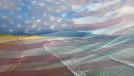 Animation-of-flag-of-united-states-blowing-over-seascape